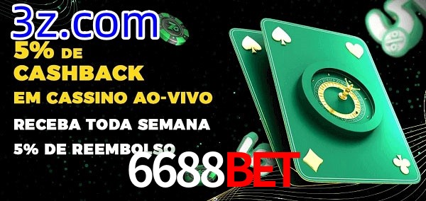 Promoções do cassino ao Vivo 6688Bet